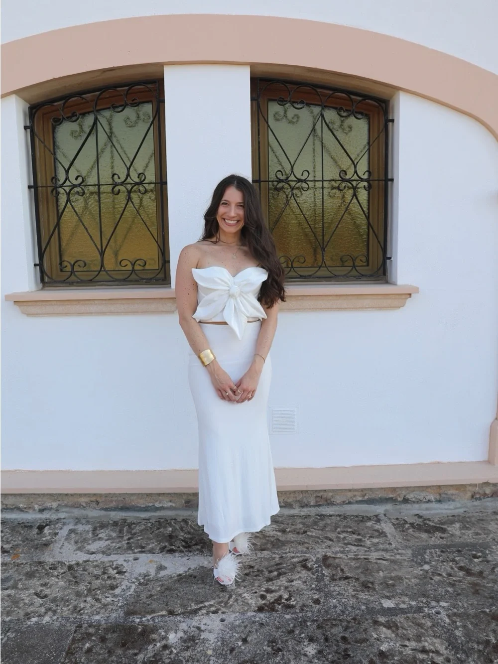 Selfie Leslie White maxi skirt